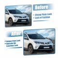 X Autohaux No 531060r010 Front Upper Hood Bumper Grille Kidney Grill For Toyota Rav4 2013-2015 2 Pcs Silver Tone