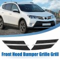 X Autohaux No 531060r010 Front Upper Hood Bumper Grille Kidney Grill For Toyota Rav4 2013-2015 2 Pcs Silver Tone
