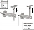 Stainless Steel 316 Grade Wall Mount Adjustable Staircase Handrail Bracket For 1-1 2 Or 1-5 8 Od Top Tubing Wb-242 2-pack Satin
