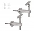 Stainless Steel 316 Grade Wall Mount Adjustable Staircase Handrail Bracket For 1-1 2 Or 1-5 8 Od Top Tubing Wb-242 2-pack Satin