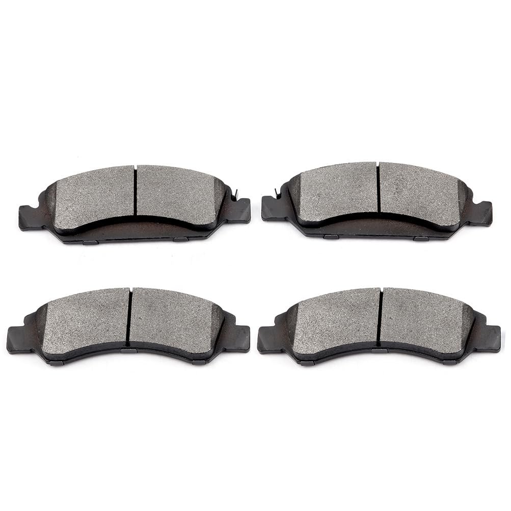 Front D1363 Semi Metal Disc Brake Pad Set For Cadillac Escalade Chevrolet Silverado 1500 Suburban Tahoe Gmc Sierra Yukon 4