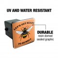 Let S Get Ready To Bumble Bee Rumble Funny Humor Tow Trailer Hitch Cover Plug Insert