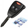 Hqrp Key-fob Remote Shell Case Cover Smart Key Keyless Fob And Two Batteries Compatible With Jeep Patriot 2007 2008 2009 2010