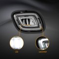Everesthd 2pcs Led Fog Lights Modified Fogs Lamps Assembly Fit For Freightliner Cascadia 2008-2017 Heavy Duty Truck Left Driver