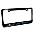 Ipick Image Made For Ford Mustang In Blue Black Metal License Plate Frame