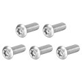 5pcs Torx Security Machine Screws 3 8-16 X 1 304 Stainless Steel Tamper Resistant Button Head Bolt Full Thread For Anti-theft 