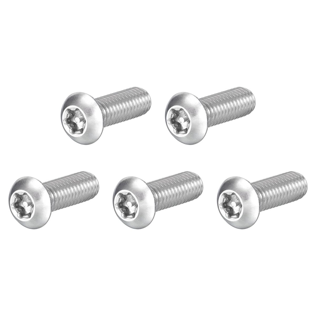 5pcs Torx Security Machine Screws 3 8-16 X 1 304 Stainless Steel Tamper Resistant Button Head Bolt Full Thread For Anti-theft