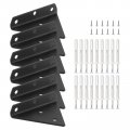 Uxcell Shelf Brackets 6pcs 170mm Stainless Steel Invisible Triangle Bracket With Screws Wall Mounted Floating Supporter For