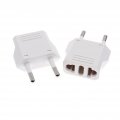 5 Pack Eu European Kr Plug Adapter Toptekits Travel Adapters From America To Europe Outlet Adaptor White 4 0mm