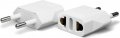 5 Pack Eu European Kr Plug Adapter Toptekits Travel Adapters From America To Europe Outlet Adaptor White 4 0mm