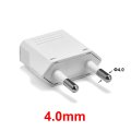 5 Pack Eu European Kr Plug Adapter Toptekits Travel Adapters From America To Europe Outlet Adaptor White 4 0mm