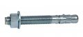 1 2 In X 4-1 4 Wedge Anchor Zinc Plated Carbon Steel Box Of 25 With Nuts And Washers Wa12414