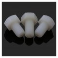 Seroni 5-20pcs Nylon Hex Head Screws White Plastic Hexagon Bolts Screw M3 M4 M5 M6 Color 10pcs Size M4x10mm