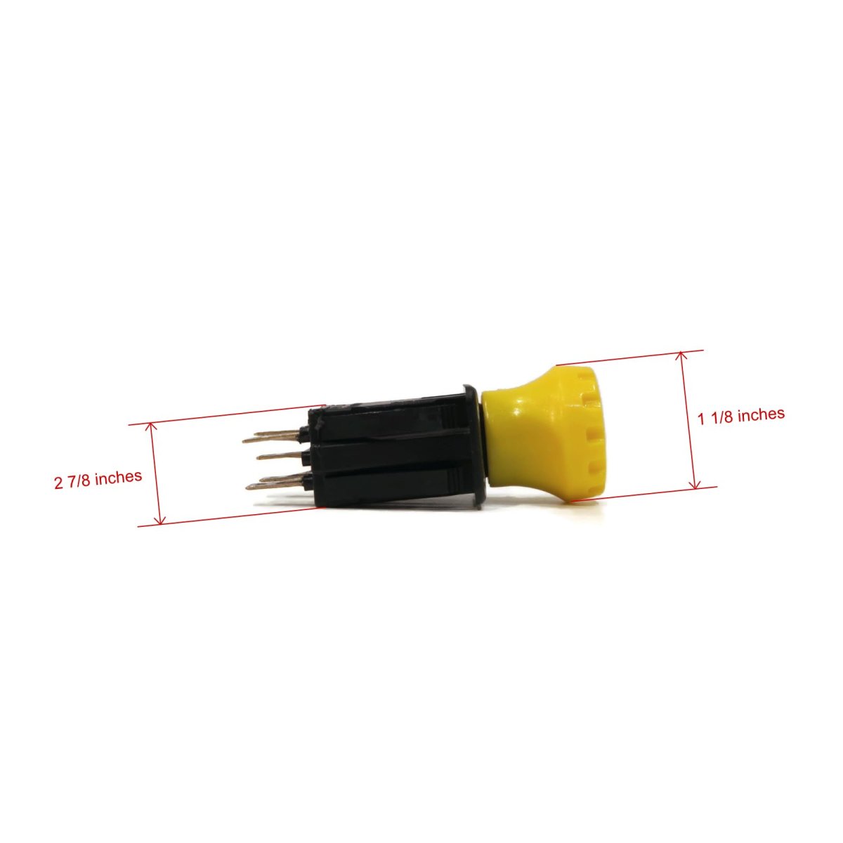 Pto Switch For Exmark Lz26kc724 Lz27dd604 Lz27dd724 Lz27kc524 Lz27kc604 5 Terminal 2 Position Push Pull Yellow Knob Snap Mount