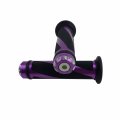 Universal Motorcycle Rubber Gel Handlebar Hand Grips For 7 8 In Bar End Sports Bikes Purple Left 22mm And Right 25mm With 