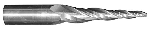 1 32 Tip Dia X 3 4 Flute Length Solid Carbide Tapered End Mill 7 Degree Per Side Ball