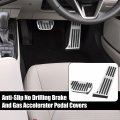 X Autohaux 1 Set Anti Slip No Drilling Aluminum Alloy Brake And Gas Accelerator Pedal Covers Foot Pads For Toyota Rav4 Avalon