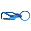 Ford Logo Metallic Blue Carabiner Style Snap Hook Metal Key Chain