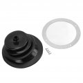 Qiilu Shifter Boots Universal Gear Shift Hand Brake Lever Boot Plate Kit Dustproof Black Rubber Round 5 250in 13 3cm