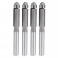 Router Bit 1 4 Shank Inch Cutting Dia 20mm Depth Flush Trim With Bearing 2 Flutes Carbide For Woodworking Milling Cutter Tool 