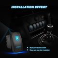 Nilight Led Light Bar Rocker Switch Stereo 5 Pin Laser On Off 20a 12v 10a 24v Jumper Wires Set 2 Years Warranty 90006b Blue