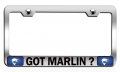 Got Marlin Fishing Chrome Metal License Plate Frame Tag Holder F22 