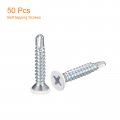 Uxcell 8 X 1 White Screws Self Drilling 50pcs Flat Head Phillips Sheet Metal Screw Wood To