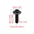 Uxcell 30pcs M6 Black Aluminum Alloy Hex Socket Head Motorcycle Bolts Bumper Screws Nuts Universal Replacement