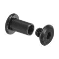 10 Sets Screw Post Male M4x4mm Stainless Steel Rivets Female 5x8 Hex Drive Binding Screws Belt Buckle Bolts Leather Fastener 