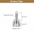 Uxcell M3x8mm Knurled Thumb Screws 4pcs Brass Bolts With Shoulder Grip Knobs Fasteners Silver Tone