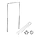 M8 3-1 Inch Inner Wide Square U Bolts 7-7 8 Length 304 Stainless Steel U-bolts With Flange Hexagon Nuts Frame Plates For 