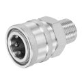 Pressure Washer Adapter 3 8 Female Quick Plug To Npt Male Connect Fittings Stainless Steel Swivel For Power Washers Hose 