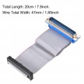 Uxcell Idc Wire Flat Ribbon Cable Db37 Male To Fc-40 Female Connector 2 54mm Pitch 20cm Length
