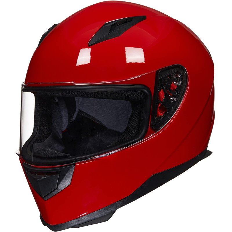 Ilm Full Face Motorcycle Street Bike Helmet With Removable Winter Neck Scarf 2 Visors Dot Model-jk313 L Bright Red
