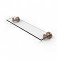 Allied Brass Ws-1 22 Washing Square Collection Inch Vanity Beveled Edges Glass Shelf Brushed Bronze 