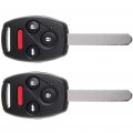 Ocpty 2x Flip Key Entry Remote Control Fob Transponder Ignition Replacement For 04-2 H Onda Accord Cr-v Fcc Oucg8d-380h-a