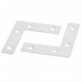 Uxcell 60mmx60mmx1mm Metal L Shaped Flat Fixing Mending Repair Plates Brackets 10pcs