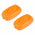 Uxcell Inline Cord Switch Ac 250v 6a On-off Dpst Control Feed-through Rocker For Bedroom Table Lamp Desk Light Orange Pack Of 2