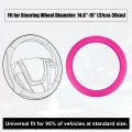 Universal Silicone 14 6 37cm Steering Wheel Cover Foldable Tire Design Protector Interior Trim For Car Rose Red
