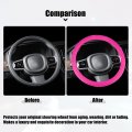 Universal Silicone 14 6 37cm Steering Wheel Cover Foldable Tire Design Protector Interior Trim For Car Rose Red