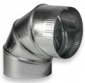 6 Diameter 90a Degree Adjustable Elbow 4 Pack 30 Gauge Galvanized Crimped End Connection 