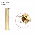 Uxcell M3x30 Female-female Hex Brass Pcb Motherboard Spacer Standoff For Fpv Drone Quadcopter Computer Circuit Board 25pcs