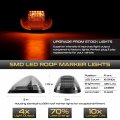 Vipmotoz 5pc Full Led Chrome Roof Cab Clearance Running Lights Compatible With 1999-2016 Ford F250 Super Duty F350 F450 E150