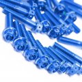 Autobahn88 Motorcycle Engine Bolt Dress-up Kit Compatible With Suzuki Tl1000r 1998-2003 Blue Set Of 35