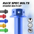 Autobahn88 Motorcycle Engine Bolt Dress-up Kit Compatible With Suzuki Tl1000r 1998-2003 Blue Set Of 35