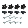 71121 Track Knob Kit Withhreaded Knobs And 5 16 In 18 T Slot Bolts Piece Set T Accessories For Woodworking Jigs Fixtures 