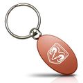 Ram Head Logo Orange Aluminum Oval Key Chain