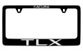 Acura Tlx Wordmark Black Coated Zinc Metal License Plate Frame Holder 2 Hole 