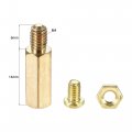 Uxcell M4 Hex Brass Standoff Spacer 14mm 6mm Male-female Threaded Pillar Screw Nut Kit For Pcb Motherboard Computer Circuit