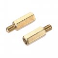 Uxcell M4 Hex Brass Standoff Spacer 14mm 6mm Male-female Threaded Pillar Screw Nut Kit For Pcb Motherboard Computer Circuit